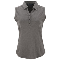 Cutter & Buck Women's Dark Black Heather Forge Eco Stretch Recycled Sleeveless Polo