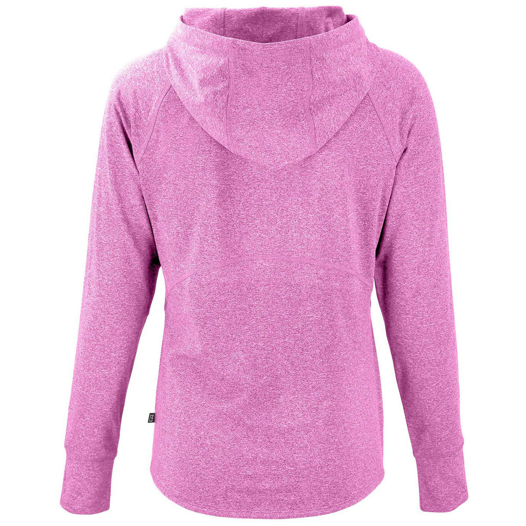 Cutter & Buck Women's Gelato Heather Adapt Knit Recycled Heathered Hooded Pullover