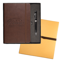 Leeman Brown Tuscany Journal & Executive Pen Set