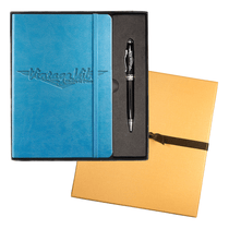 Leeman Light Blue Tuscany Journal & Executive Pen Set