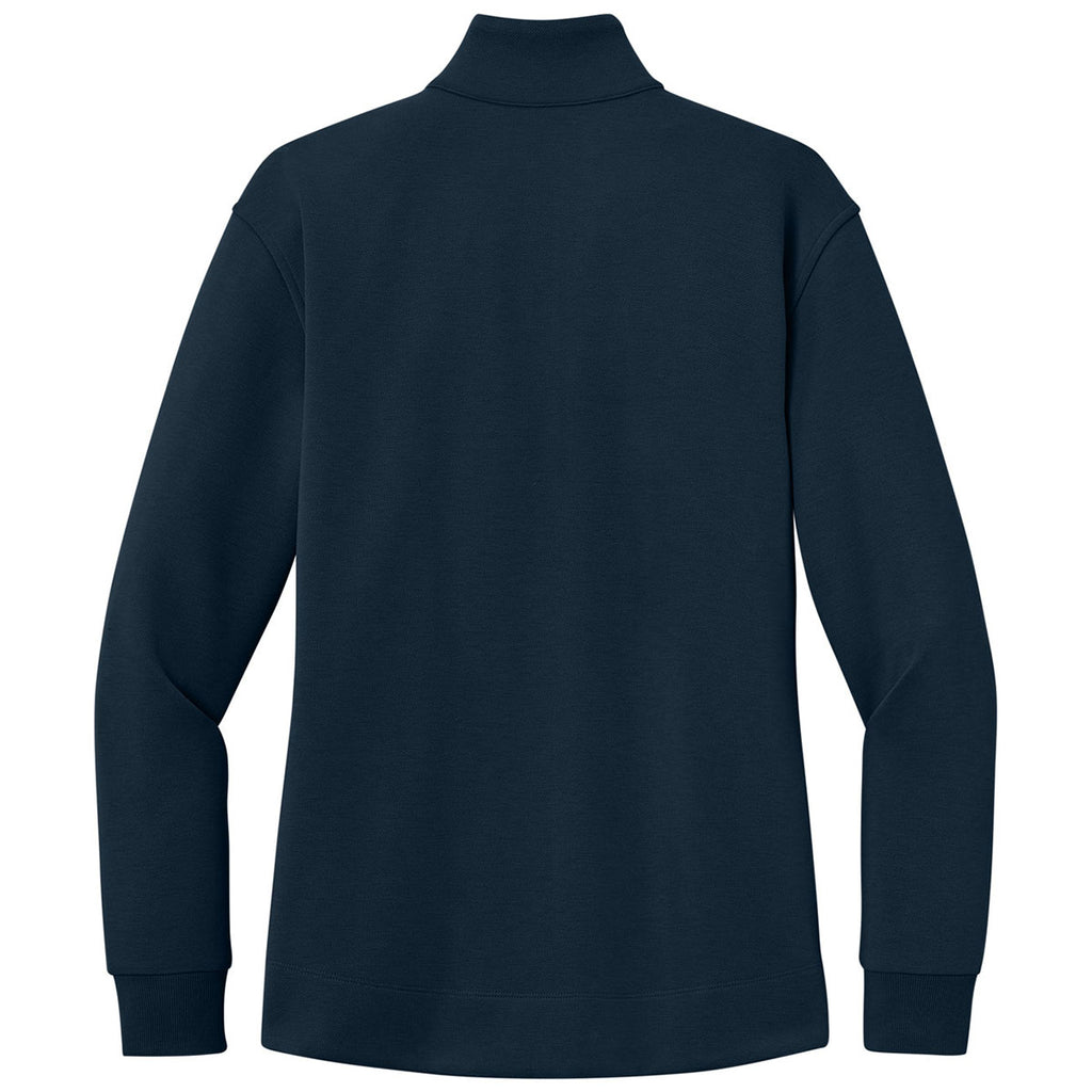 Port Authority Women's River Blue Navy Wearever Signature Double Pique 1/4-Zip