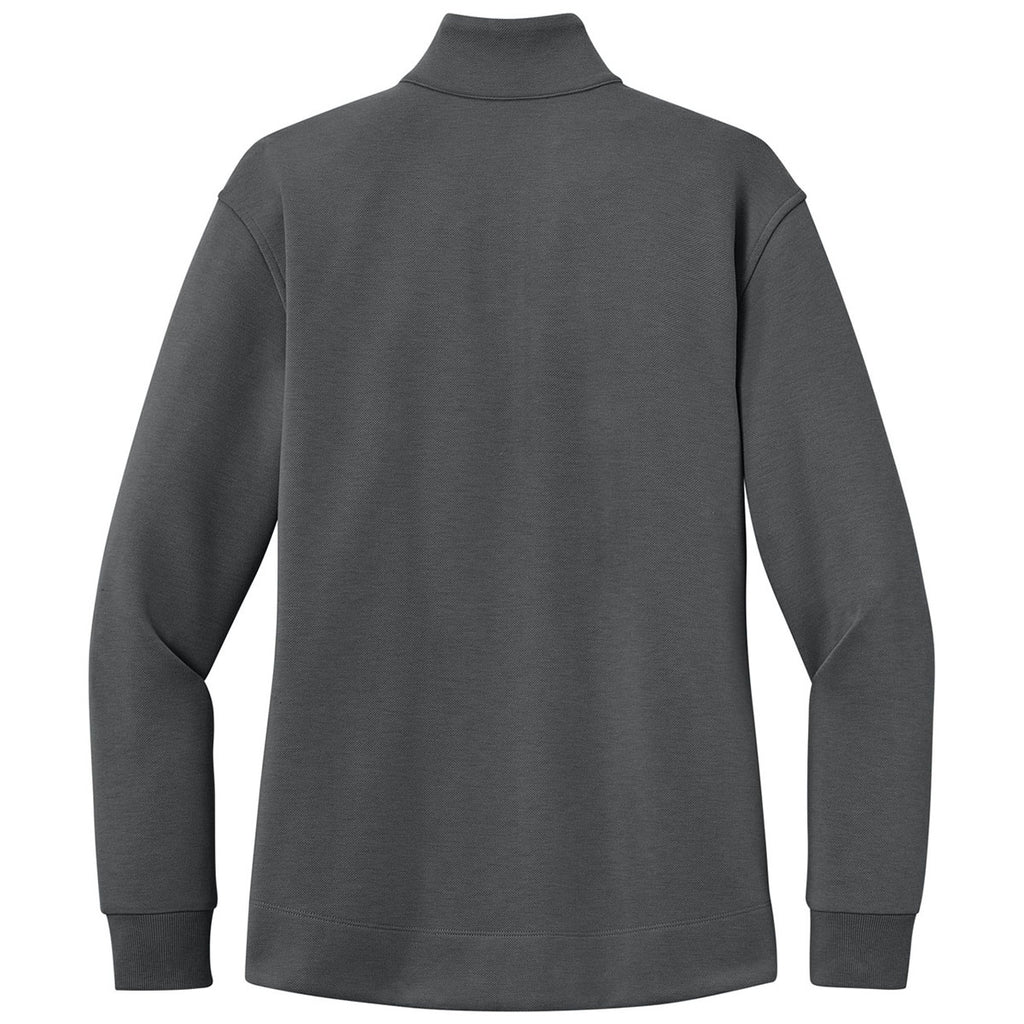 Port Authority Women's Storm Grey Wearever Signature Double Pique 1/4-Zip