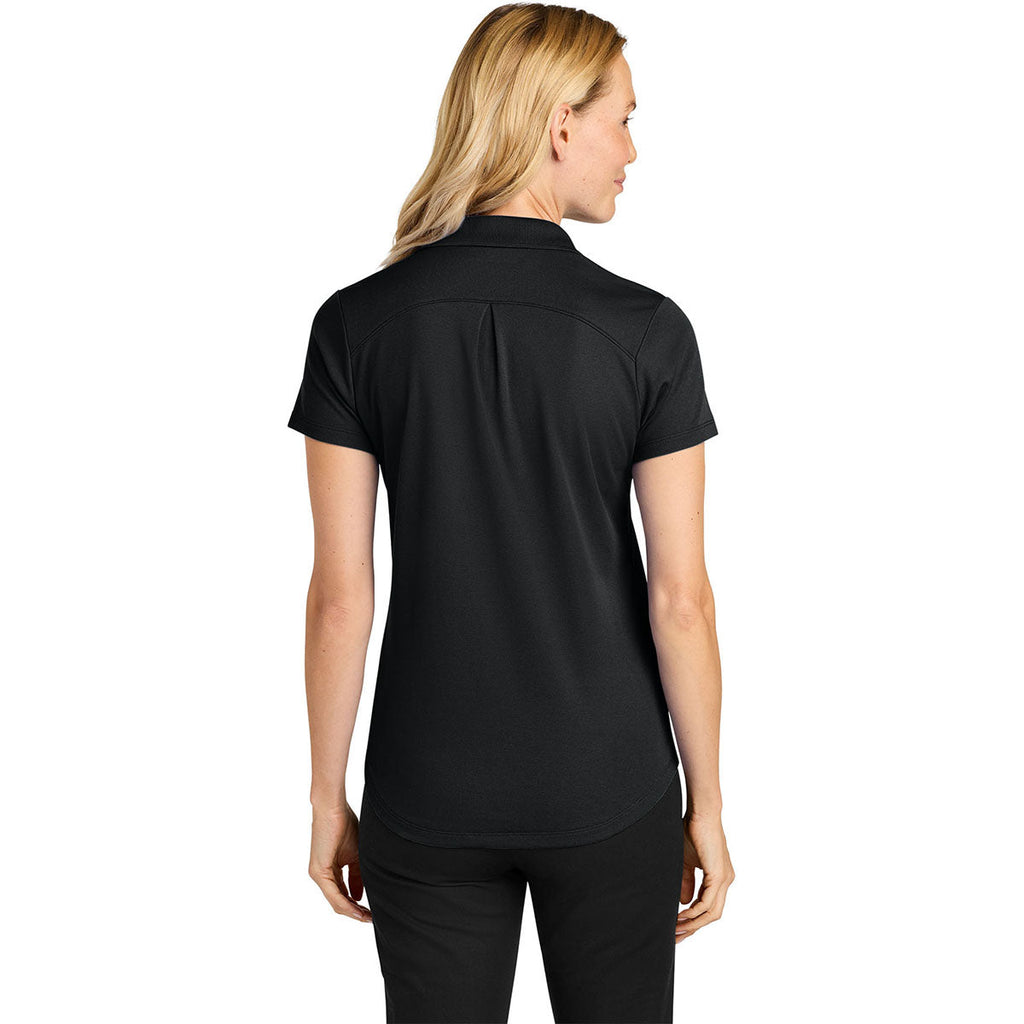 Port Authority Women's Deep Black Plaited Pique Polo