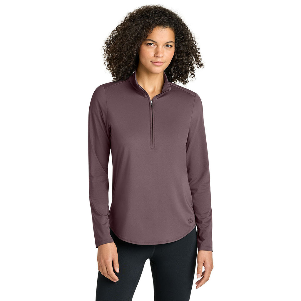 OGIO Women's Ashen Plum Regain 1/2-Zip
