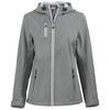 Clique Women's Pure Slate Telemark Eco Stretch Softshell Full Zip Hooded Jacket