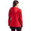 Clique Women's Red Telemark Eco Stretch Softshell Full Zip Hooded Jacket