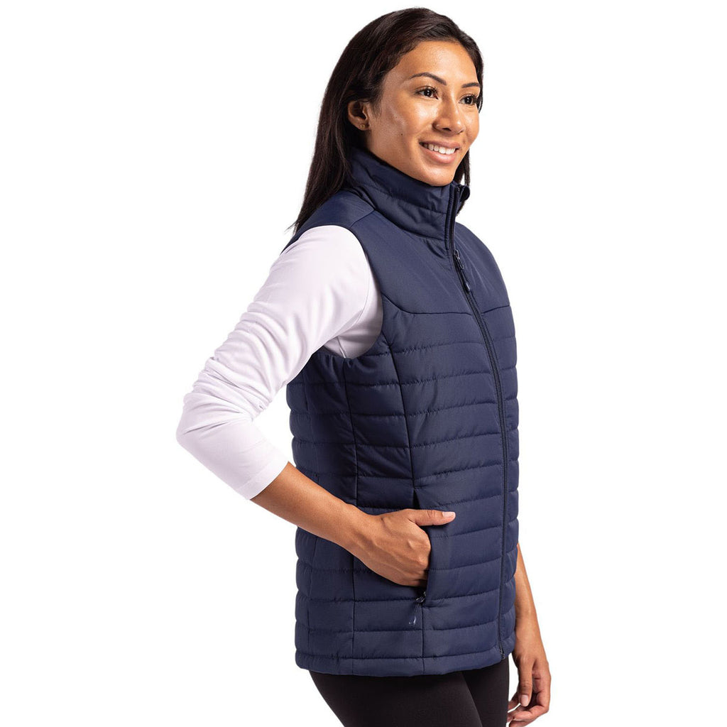 Clique Women's Dark Navy Elevation Eco Full Zip Puffer Vest