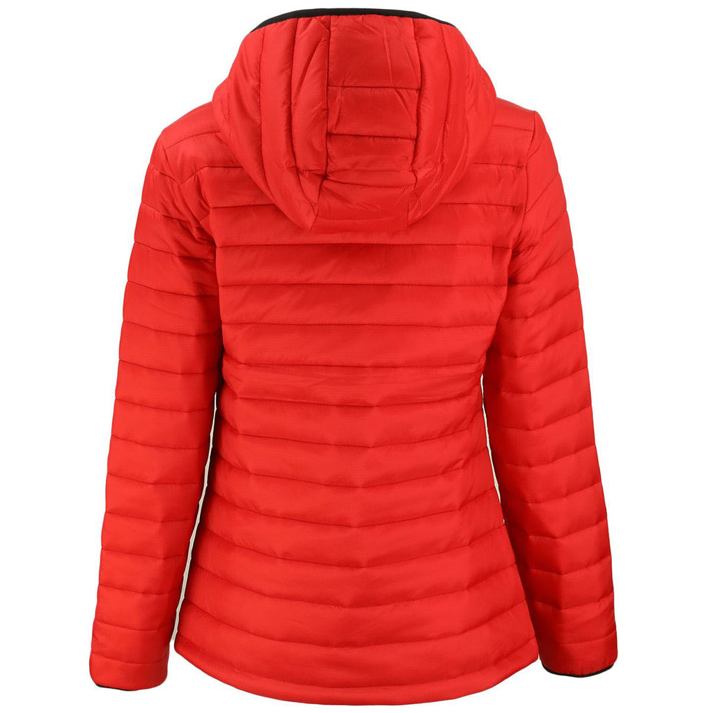 Clique Women's Red Valhalla Full Zip Puffer Jacket