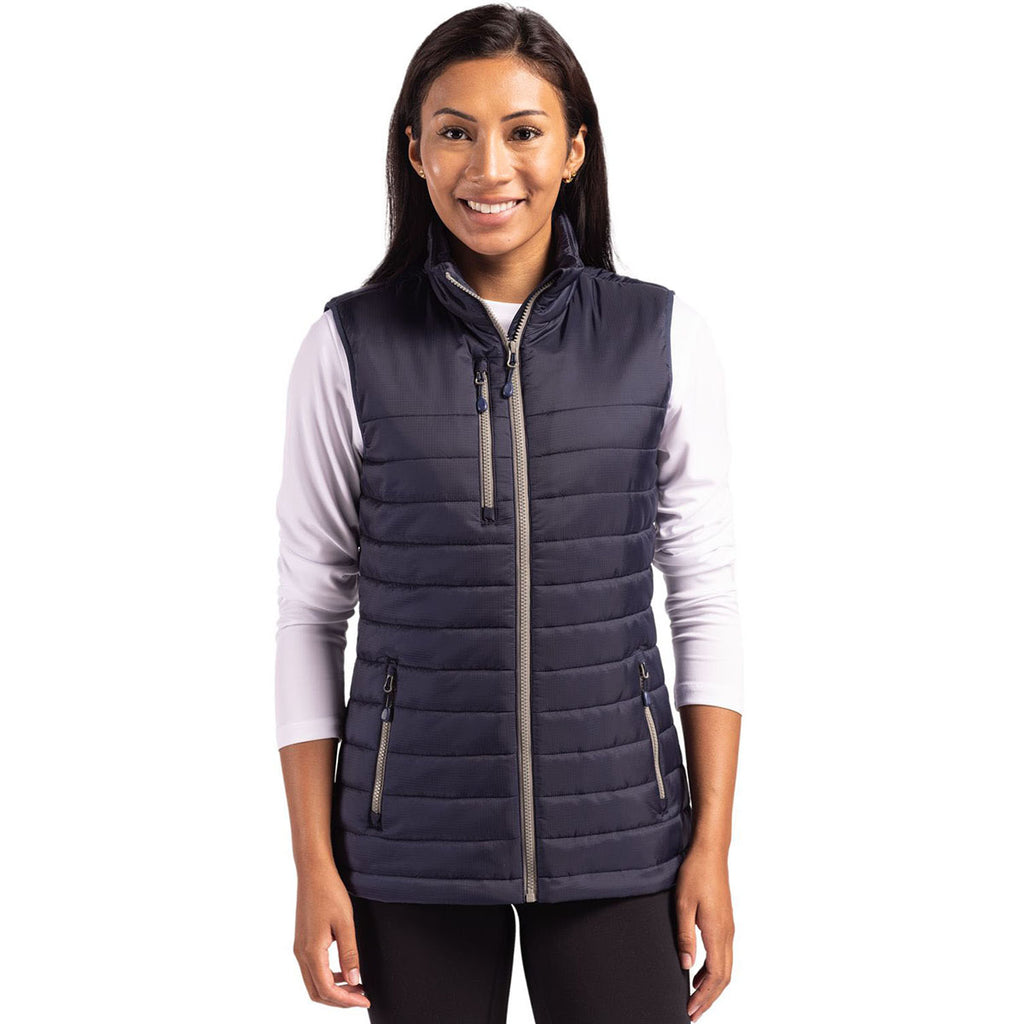 Clique Women's Dark Navy Valhalla Full Zip Puffer Vest