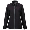 Clique Women's Black/Pure Slate Tempo Stretch Full Zip Softshell Jacket