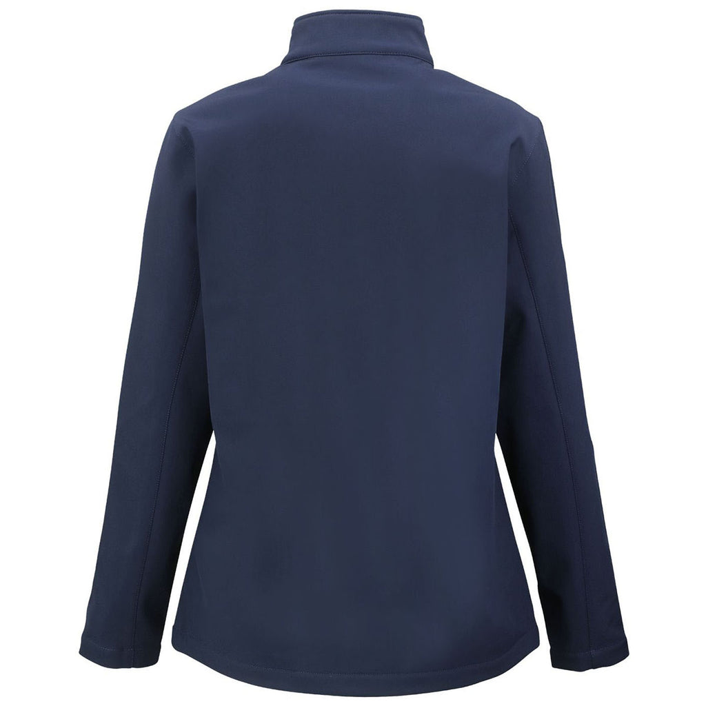 Clique Women's Dark Navy/Pure Slate Tempo Stretch Full Zip Softshell Jacket