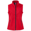 Clique Women's Red/Black Tempo Stretch Full Zip Softshell Vest
