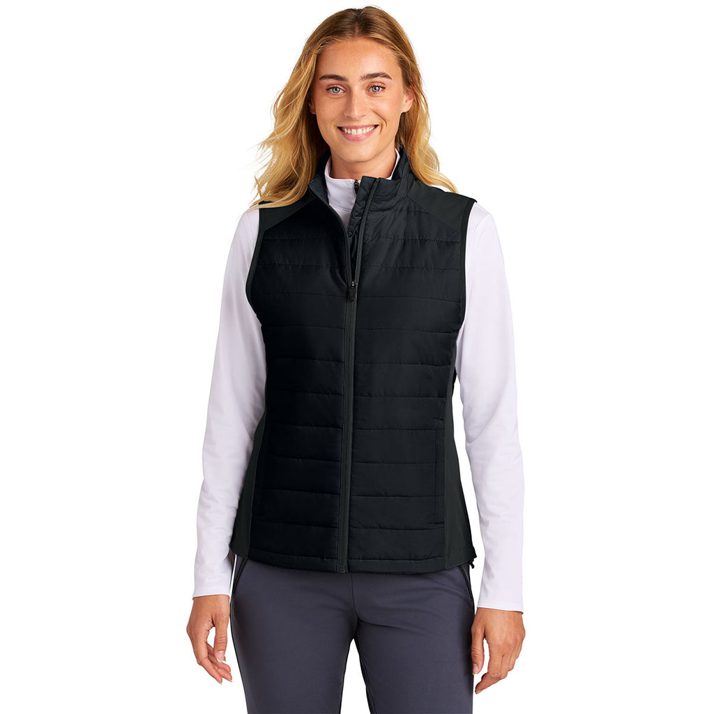 Sport-Tek Women's Black Teknical Hybrid Vest