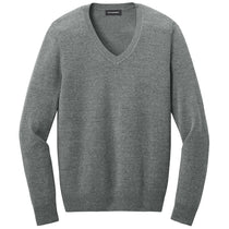 Port Authority Women's Medium Heather Grey Easy Care V-Neck Sweater