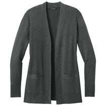 Port Authority Women's Charcoal Heather Easy Care Open-Front Cardigan Sweater