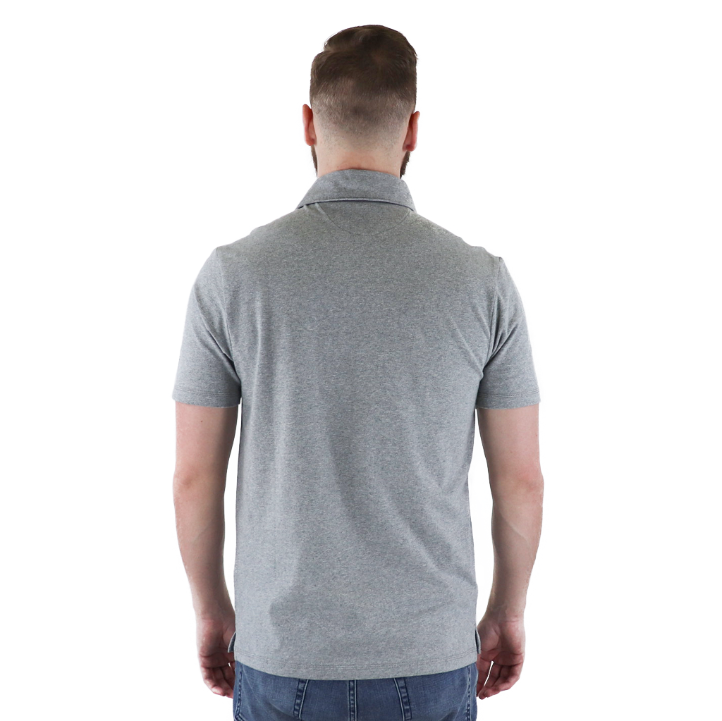 48-Hour Zusa Men's Light Grey Heather Peachy Polo