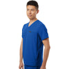 Jaanuu Men's Royal Blue Platt 3-Pocket Scrub V-Neck Top