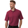 Harriton Men's Wine Maverick CVC Pique Polo
