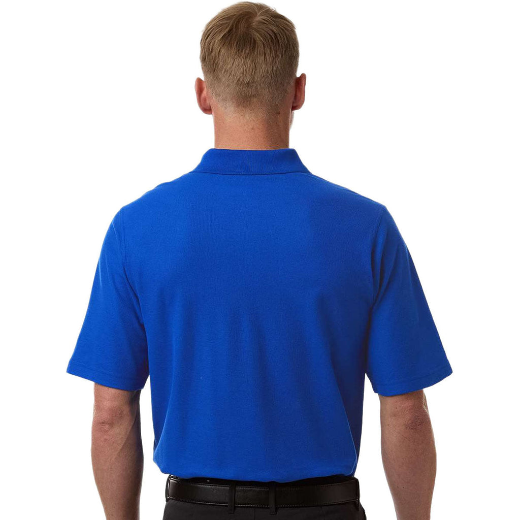 Harriton Men's True Royal Tall Maverick CVC Pique Polo
