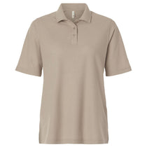 Harriton Women's Khaki Maverick CVC Pique Polo