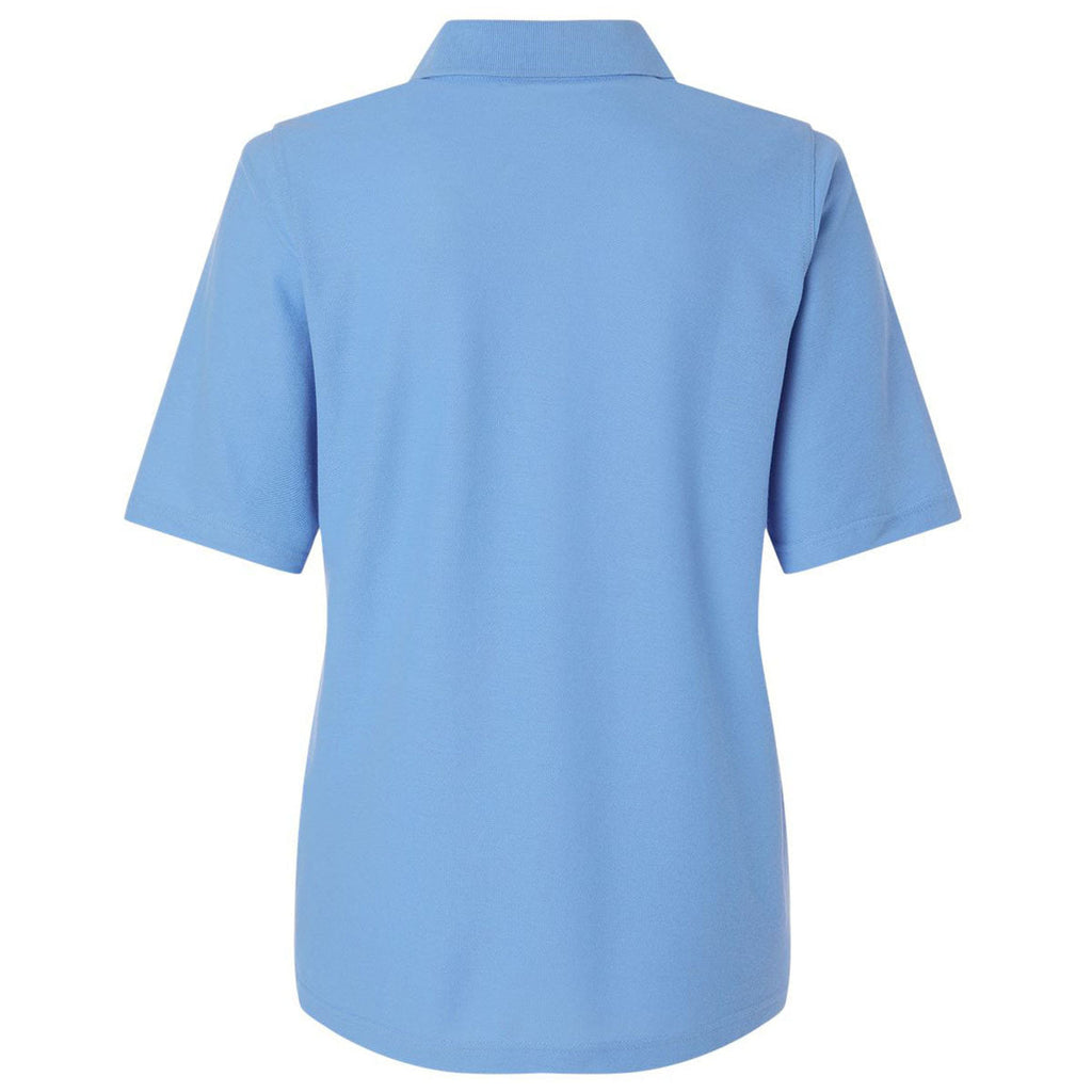 Harriton Women's Light College Blue Maverick CVC Pique Polo
