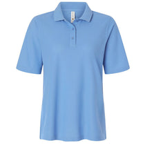 Harriton Women's Light College Blue Maverick CVC Pique Polo