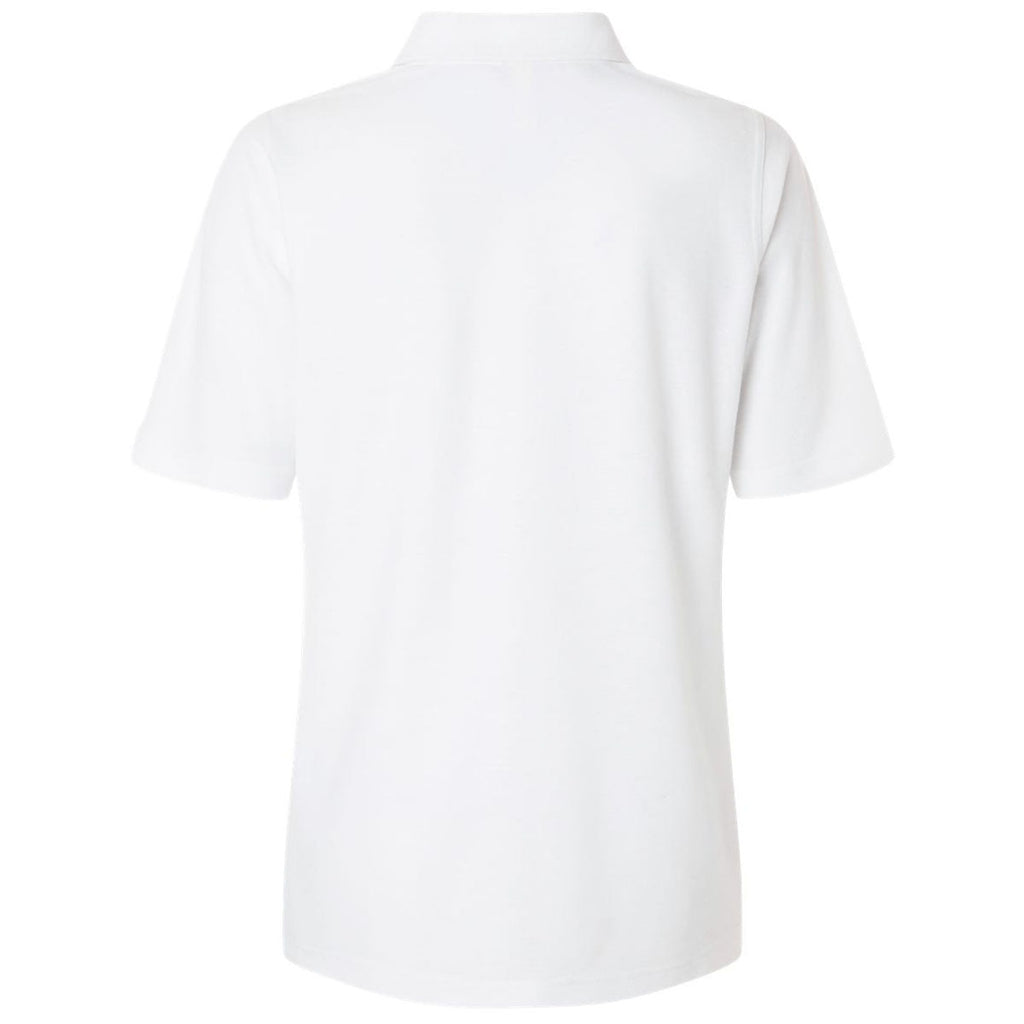Harriton Women's White Maverick CVC Pique Polo