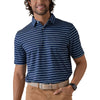 Straight Down Men's Greenstone Quintero Stripe Polo