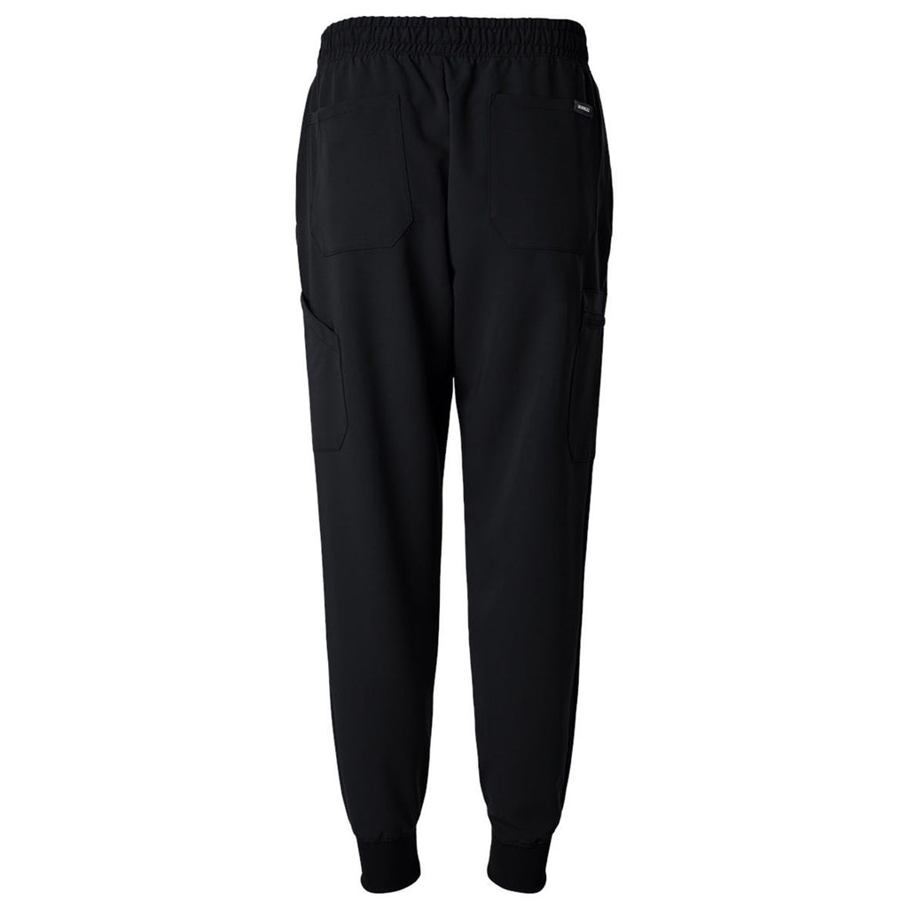 Jaanuu Men's Black Osmo 8-Pocket Scrub Jogger