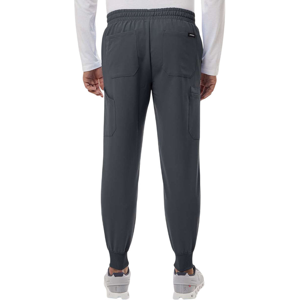 Jaanuu Men's Carbon Grey Osmo 8-Pocket Scrub Jogger