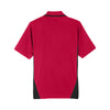 Harriton Men's Red/Black Flash Snag Protection Plus IL Colorblock Polo