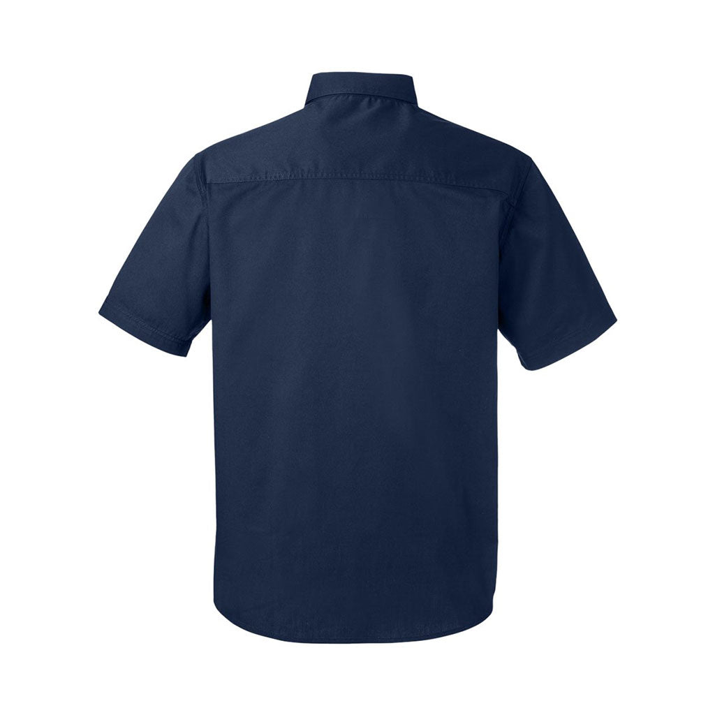 Harriton Men's Dark Navy Advantage IL Short Sleeve Dress Shirt
