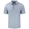 Cutter & Buck Men's Polished/White Pike Eco Pebble Print Stretch Recycled Polo