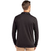 Cutter & Buck Men's Black Coastline Epic Comfort Recycled Long Sleeve Polo