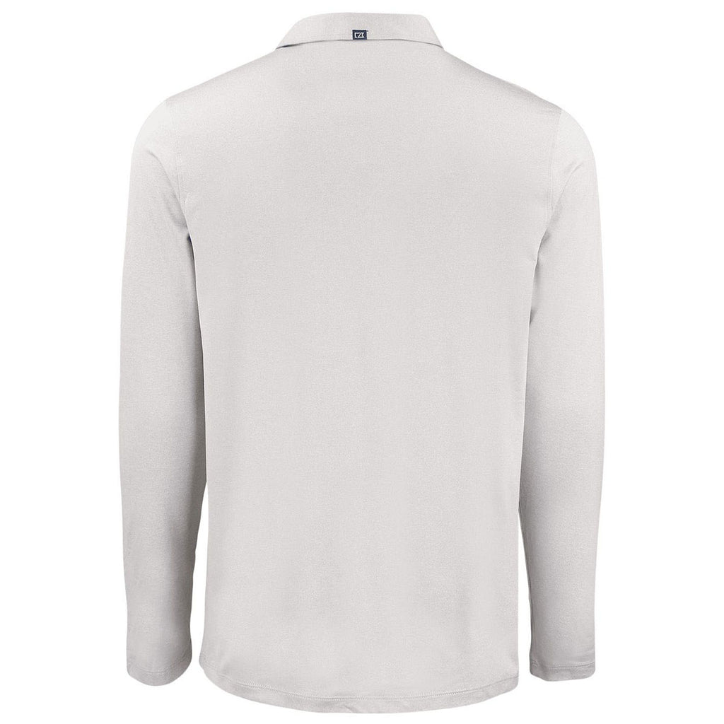 Cutter & Buck Men's Concrete Coastline Epic Comfort Recycled Long Sleeve Polo