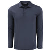 Cutter & Buck Men's Navy Blue Coastline Epic Comfort Recycled Long Sleeve Polo