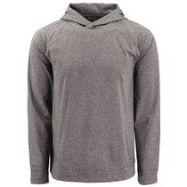 Cutter & Buck Men's Black Heather Adapt Knit Recycled Heathered Hooded Pullover