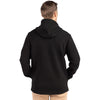 Cutter & Buck Men's Black Roam Epic Comfort Recycled Full Zip Hooded Jacket