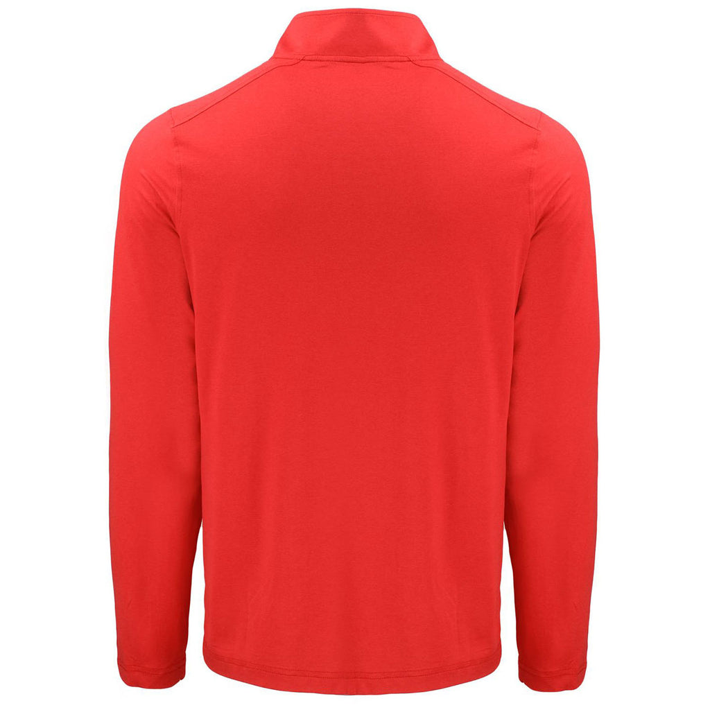 Cutter & Buck Men's Red Coastline Epic Comfort Recycled Quarter Zip