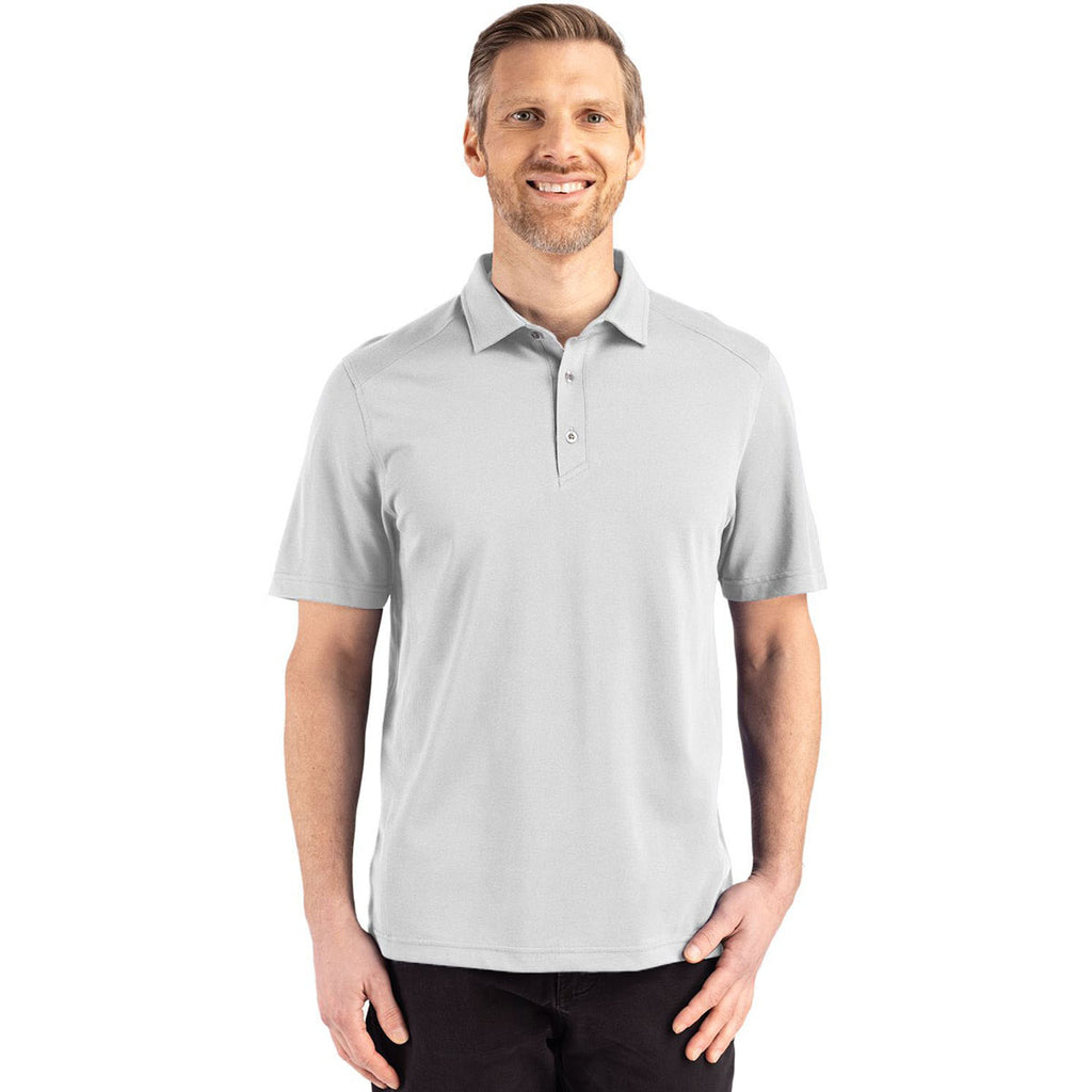Cutter & Buck Men's Concrete Advantage Refresh Epic Confidence Recycled Tri-Blend Pique Polo