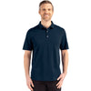 Cutter & Buck Men's Liberty Navy Advantage Refresh Epic Confidence Recycled Tri-Blend Pique Polo