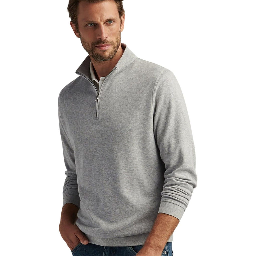 Peter Millar Men's Light Grey Crown Comfort Pullover