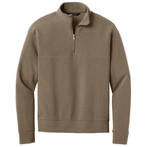 Mercer+Mettle Men's Warm Taupe Linear Texture 1/4-Zip