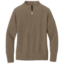 Mercer+Mettle Women's Warm Taupe Linear Texture 1/4-Zip