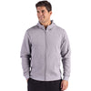 Clique Unisex Grey Melange Drive Recycled Full Zip Hooded Sweatshirt