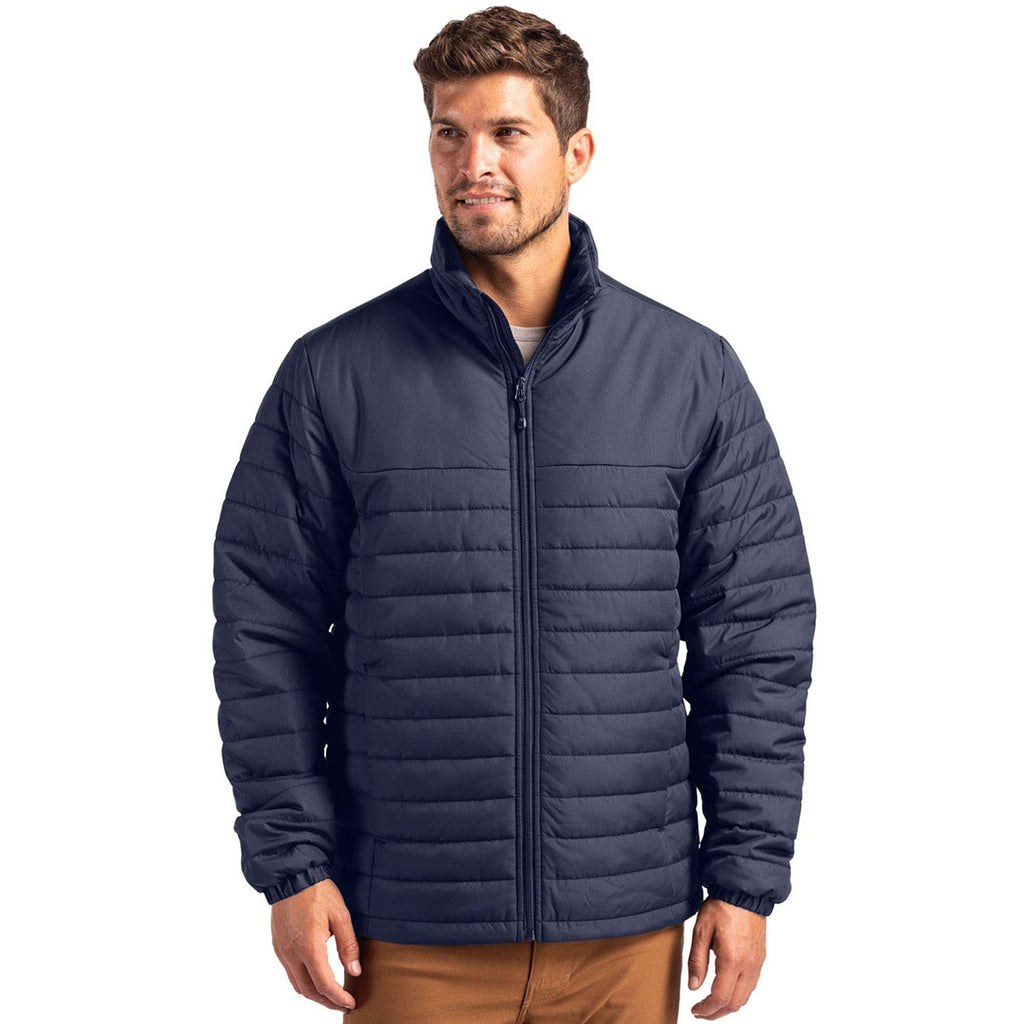 Clique Men's Dark Navy Elevation Eco Full Zip Puffer Jacket
