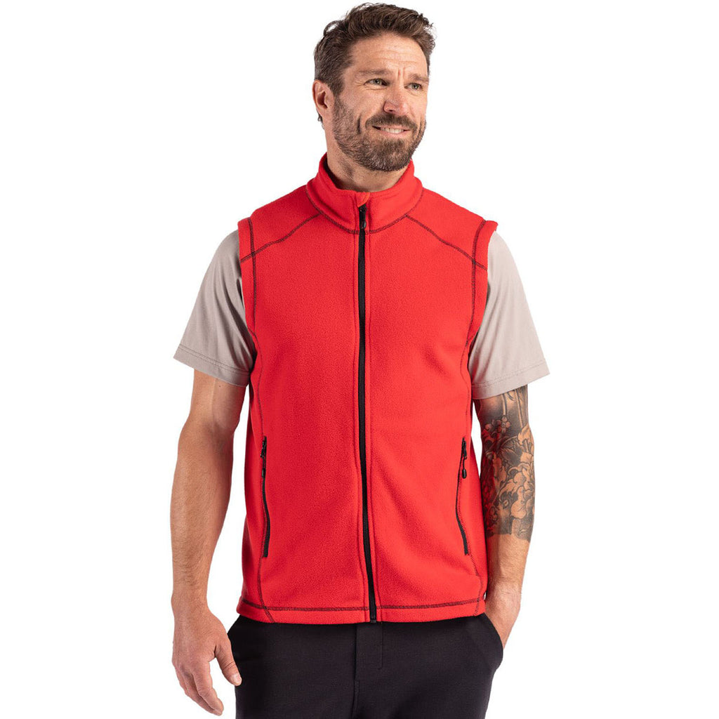 Clique Men's Red Powder Recycled Fleece Vest