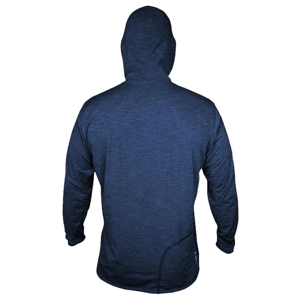 ANETIK Men's Navy Heathered Low Pro Tech Hooded T-Shirt