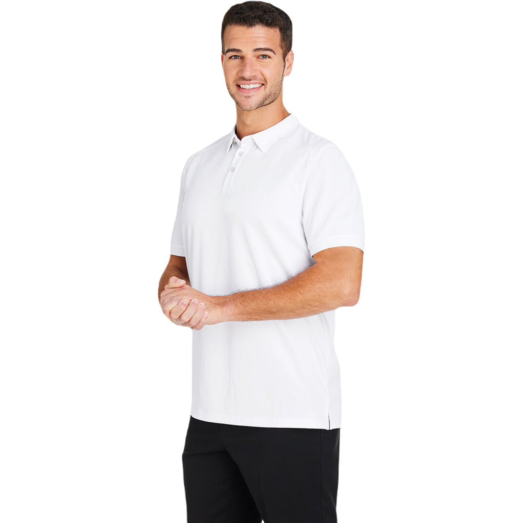 North End Men's White Express Tech Performance Polo