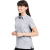 North End Women's Platinum Heather Eclipse Jacquard Polo